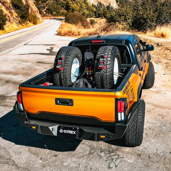 AlphaRex 16-23 Toyota Tacoma NOVA-Series Prismatic LED Tail Lights Black