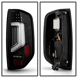Spyder 05-21 Nissan Frontier Clear Light Bar LED Tail Lights - Black (ALT-YD-NF05AP-GR-LED-BK)