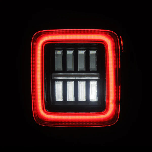 AlphaRex 18-25 Jeep Wrangler JL NOVA-Series Prismatic LED Tail Lights Alpha-Black