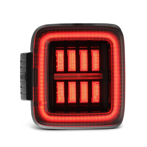 AlphaRex 18-25 Jeep Wrangler JL NOVA-Series Prismatic LED Tail Lights Alpha-Black