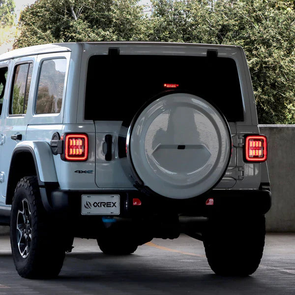 AlphaRex 18-25 Jeep Wrangler JL NOVA-Series Prismatic LED Tail Lights Clear