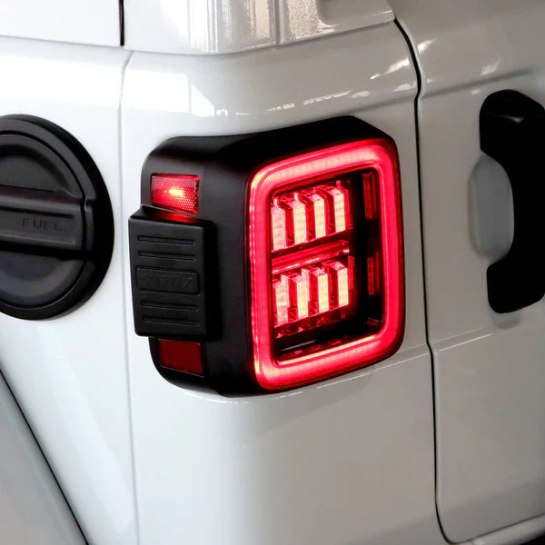 AlphaRex 18-25 Jeep Wrangler JL NOVA-Series Prismatic LED Tail Lights Clear