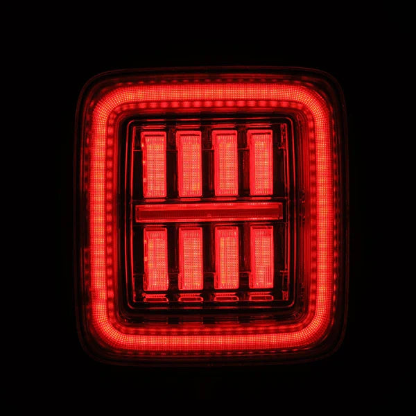 AlphaRex 18-25 Jeep Wrangler JL NOVA-Series Prismatic LED Tail Lights Clear