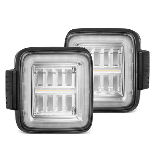 AlphaRex 18-25 Jeep Wrangler JL NOVA-Series Prismatic LED Tail Lights Clear