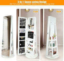 Load image into Gallery viewer, REDCAMP 360° Swivel Jewelry Cabinet with LED Lights