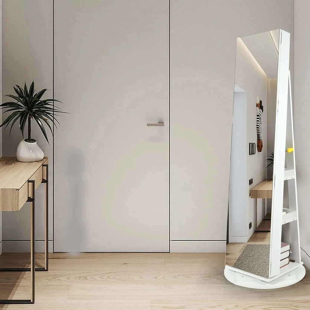 REDCAMP 360° Swivel Jewelry Cabinet with LED Lights