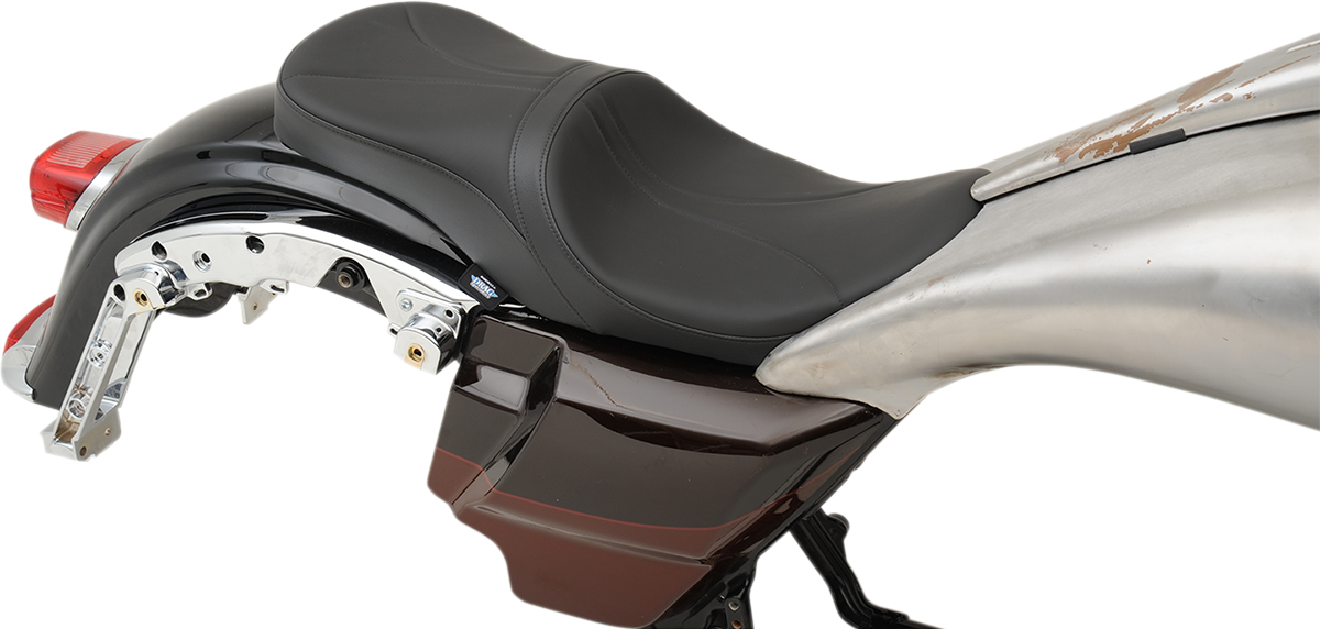 DRAG SPECIALTIES SEATS, DRAG SPECIALTIES SEATS Low Touring Seat with Solar Reflective Leather for Harley FL '08-'23 – Part #0801-1075