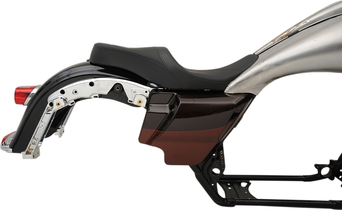 DRAG SPECIALTIES SEATS, DRAG SPECIALTIES SEATS Low Touring Seat with Solar Reflective Leather for Harley FL '08-'23 – Part #0801-1075