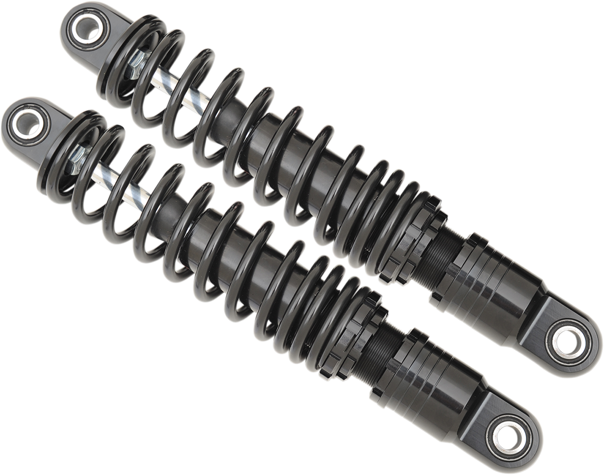 DRAG SPECIALTIES SHOCKS, Drag Specialties C16-0163AB Premium Ride-Height Adjustable Shocks for Harley-Davidson, 13 Inch, Black