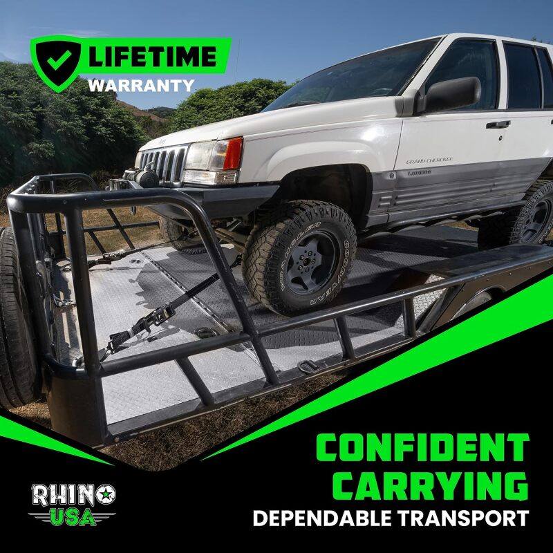 Rhino USA Heavy Duty Vehicle Tie Down Kit (Snap Hook)