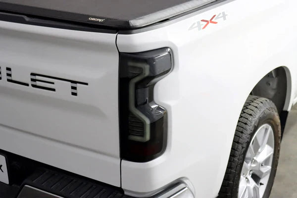 AlphaRex 19-25 Chevrolet Silverado 1500 / 20-25 Silverado 2500HD/3500HD PRO-Series LED Tail Lights Jet Black