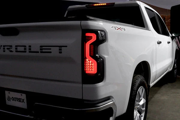 AlphaRex 19-25 Chevrolet Silverado 1500 / 20-25 Silverado 2500HD/3500HD PRO-Series LED Tail Lights Jet Black