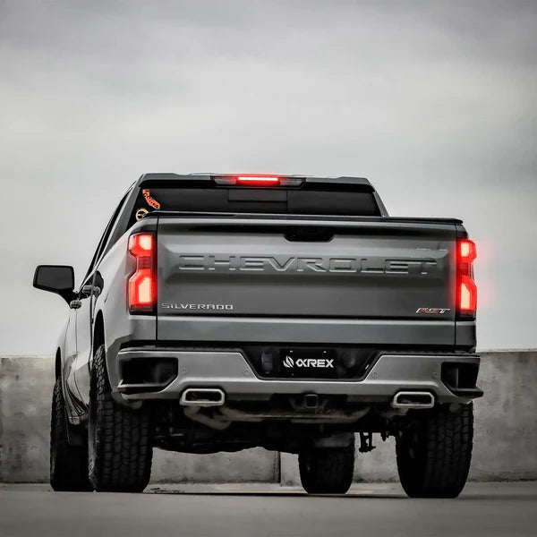 AlphaRex 19-25 Chevrolet Silverado 1500 / 20-25 Silverado 2500HD/3500HD LUXX-Series LED Tail Lights Black Red