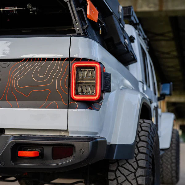 AlphaRex 19-25 Jeep Gladiator JT NOVA-Series Prismatic LED Tail Lights Chrome
