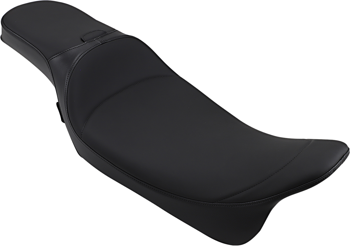 DRAG SPECIALTIES SEATS, DRAG SPECIALTIES SEATS Extended Reach Predator Seat - Mild Stitched with Backrest Receptacle for FL 2008-2024, Part #0801-1005
