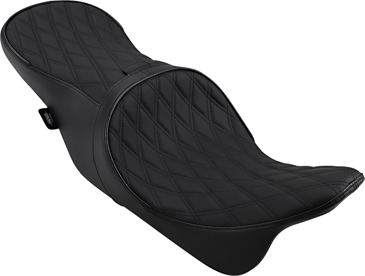 DRAG SPECIALTIES SEATS, Drag Specialties Seats Low Forward Touring Seat – Double Diamond for Harley FL '08-'24, Part 0801-1011