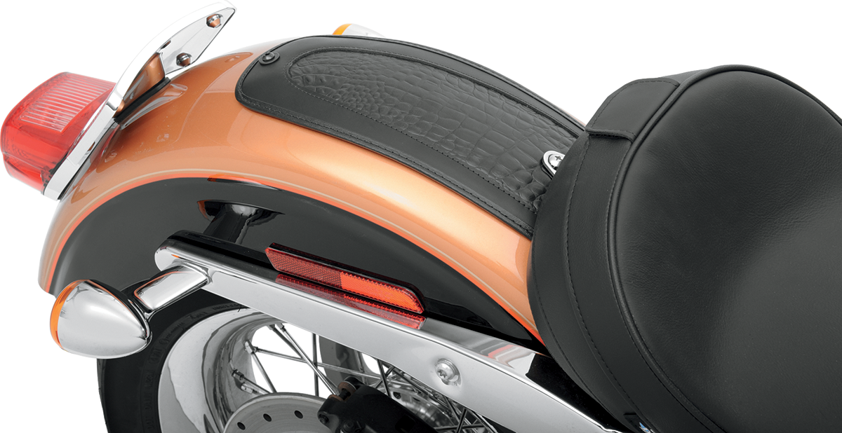 DRAG SPECIALTIES SEATS, DRAG SPECIALTIES SEATS Fender Skin - Embossed Faux Gator Leather Center 1405-0136