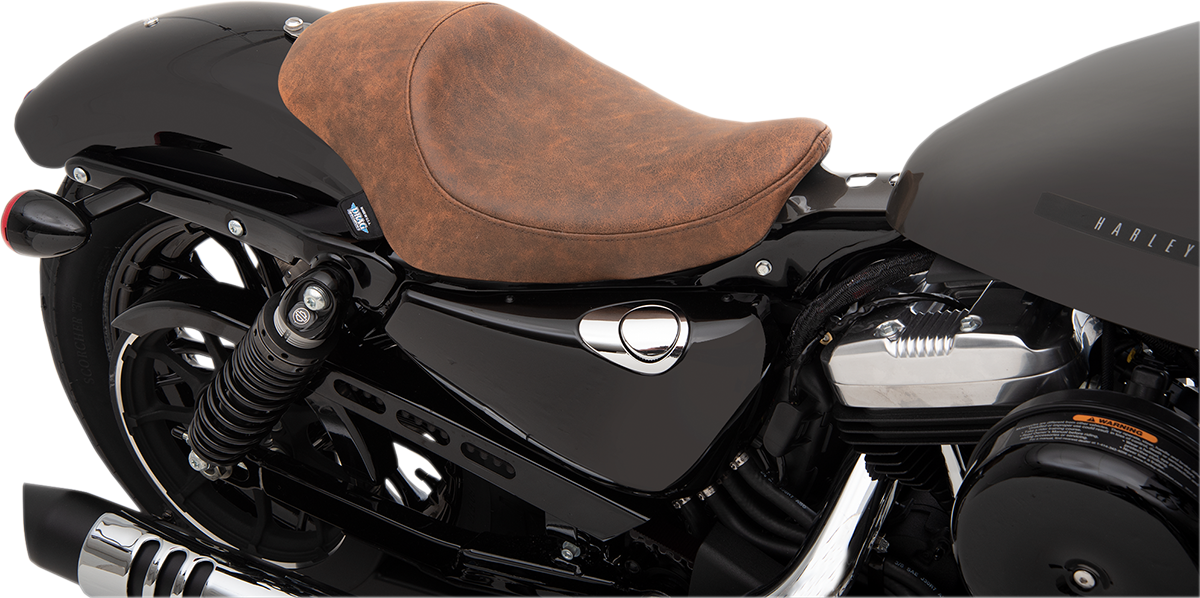 DRAG SPECIALTIES SEATS, Drag Specialties Seats 3/4 Solo Seat for XL Models (2004-2022) - Brown Distressed, Part #0804-0747