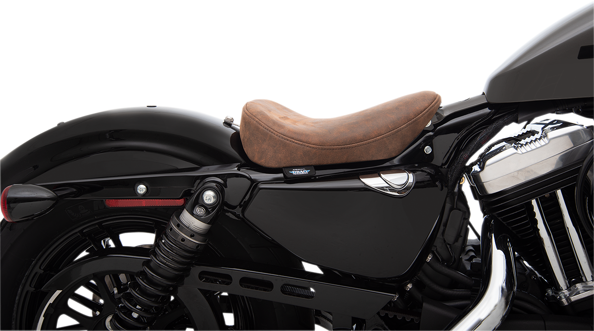 DRAG SPECIALTIES SEATS, Drag Specialties Seats Bobber Solo Seat - Brown Distressed for Harley XL 2010-2022 (Part #0804-0742)