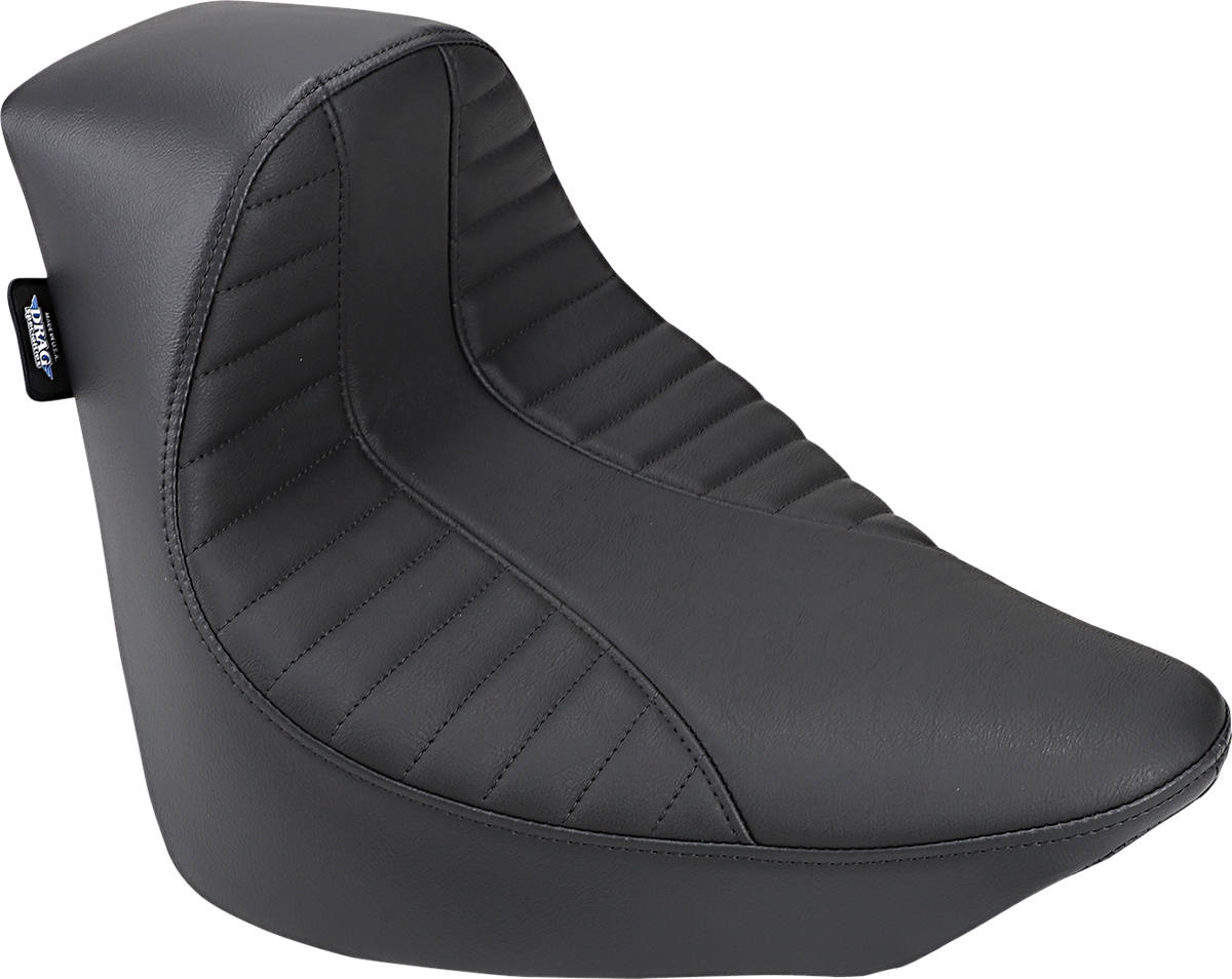 DRAG SPECIALTIES SEATS, DRAG SPECIALTIES SEATS EZ-Solo Seat with Scorpion Stitch - Vinyl for Harley FL/FX 2018-2022 | Part Number 0802-1150