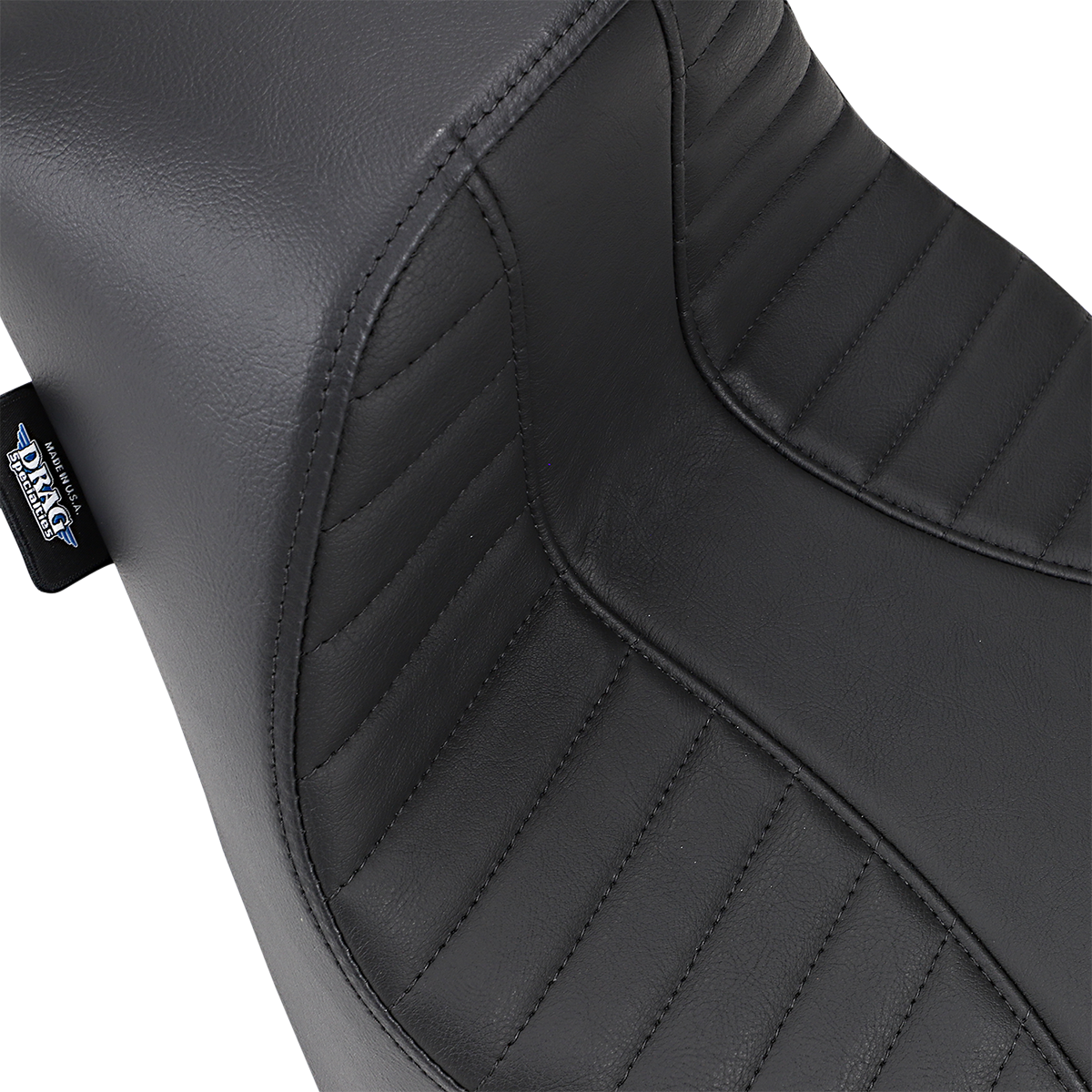 DRAG SPECIALTIES SEATS, DRAG SPECIALTIES SEATS EZ-Solo Seat with Scorpion Stitch - Vinyl for Harley FL/FX 2018-2022 | Part Number 0802-1150