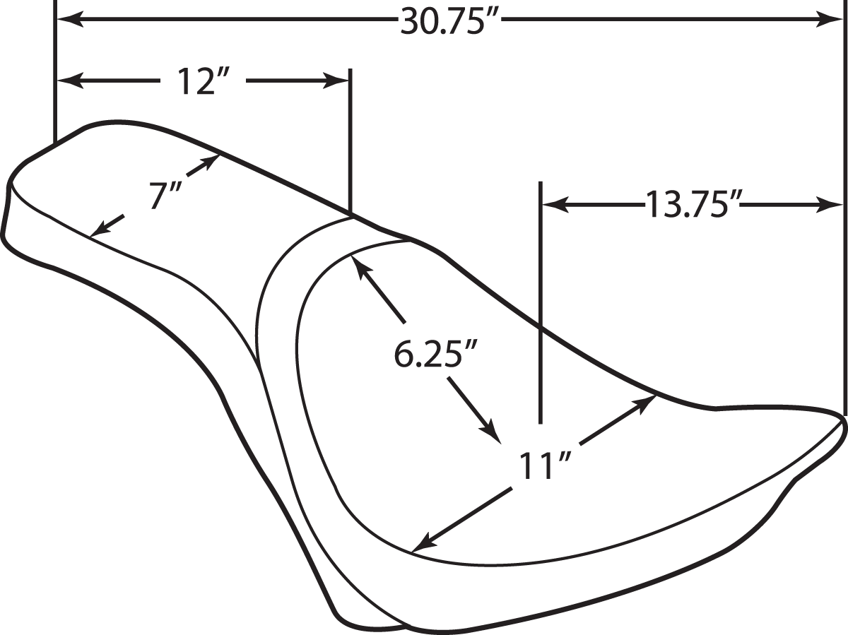 DRAG SPECIALTIES SEATS, Drag Specialties Seats Predator 2-Up Seat for FL/FX '00-'17 by Drag Specialties - Part 0802-0501