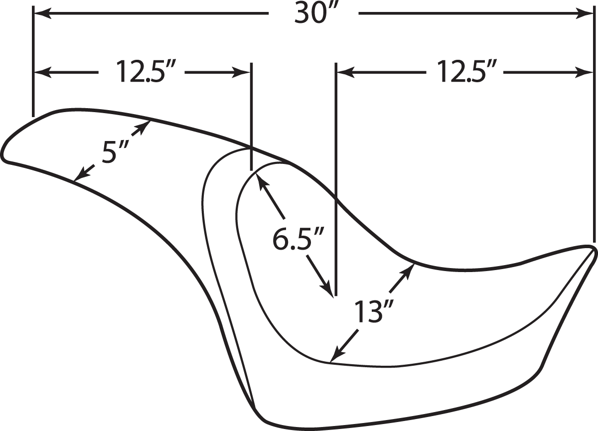 DRAG SPECIALTIES SEATS, DRAG SPECIALTIES SEATS Predator Seat for FXS/FLS 2011-2017 – Smooth Design with Custom Foam and ABS Base