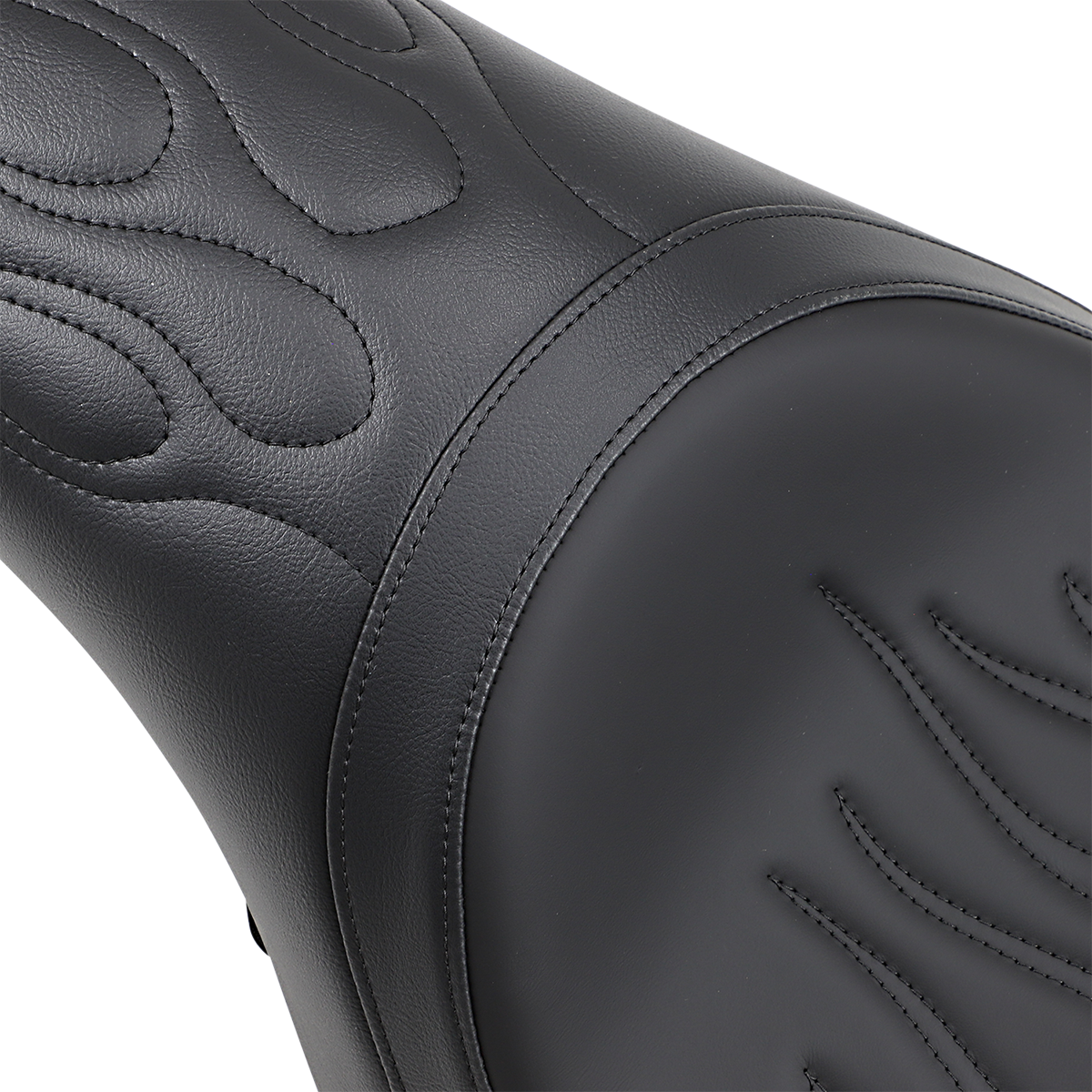 DRAG SPECIALTIES SEATS, Drag Specialties Seats Predator Seat with Flame Stitching for XL Models 2004-2022 - Part #0804-0399