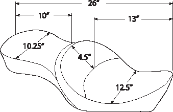 DRAG SPECIALTIES SEATS, Drag Specialties Seats Low Profile Touring Seat - Mild Stitch for Harley XL '82-'03 (Part #0804-0625)