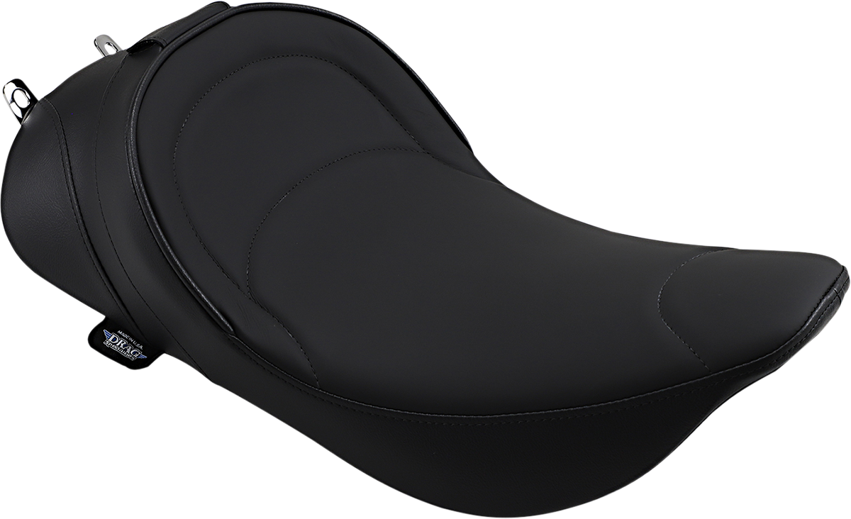 DRAG SPECIALTIES SEATS, DRAG SPECIALTIES SEATS Solo Seat with Driver Backrest - FLH '97-'07, Mild Stitched, 0801-0493