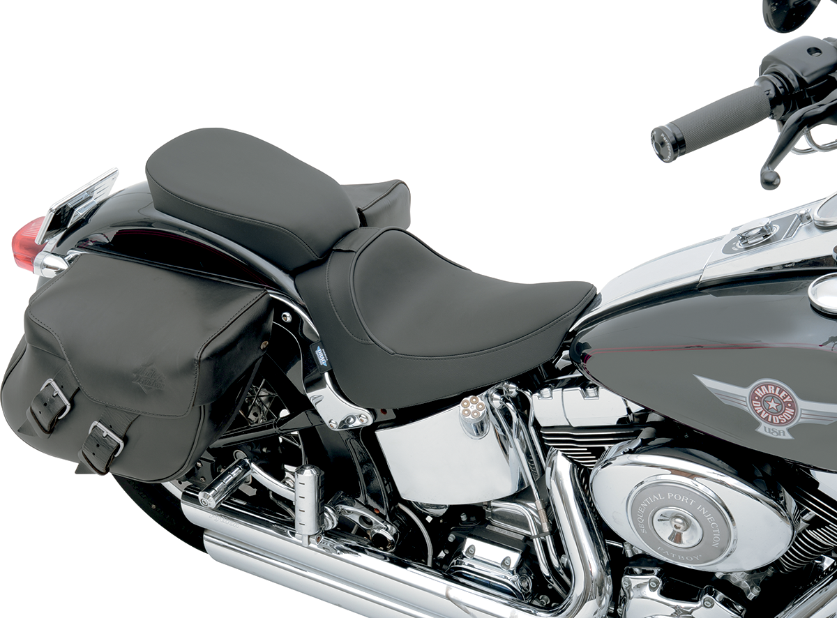 DRAG SPECIALTIES SEATS, DRAG SPECIALTIES SEATS Solo Seat with Driver Backrest for FL/FX 2000-2006, Model 0802-0632