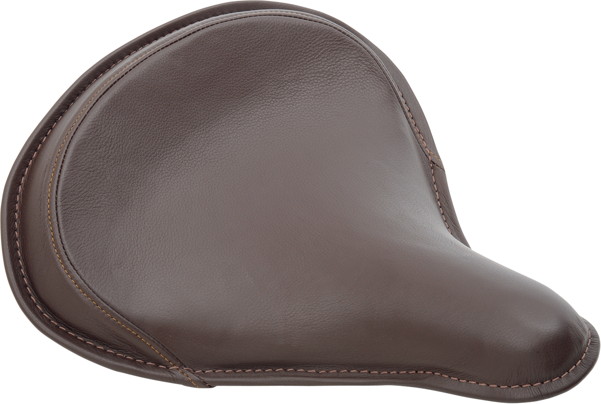 DRAG SPECIALTIES SEATS, Drag Specialties Seats Spring Solo Large Brown Leather with Perimeter Stitch (Part #0806-0049)