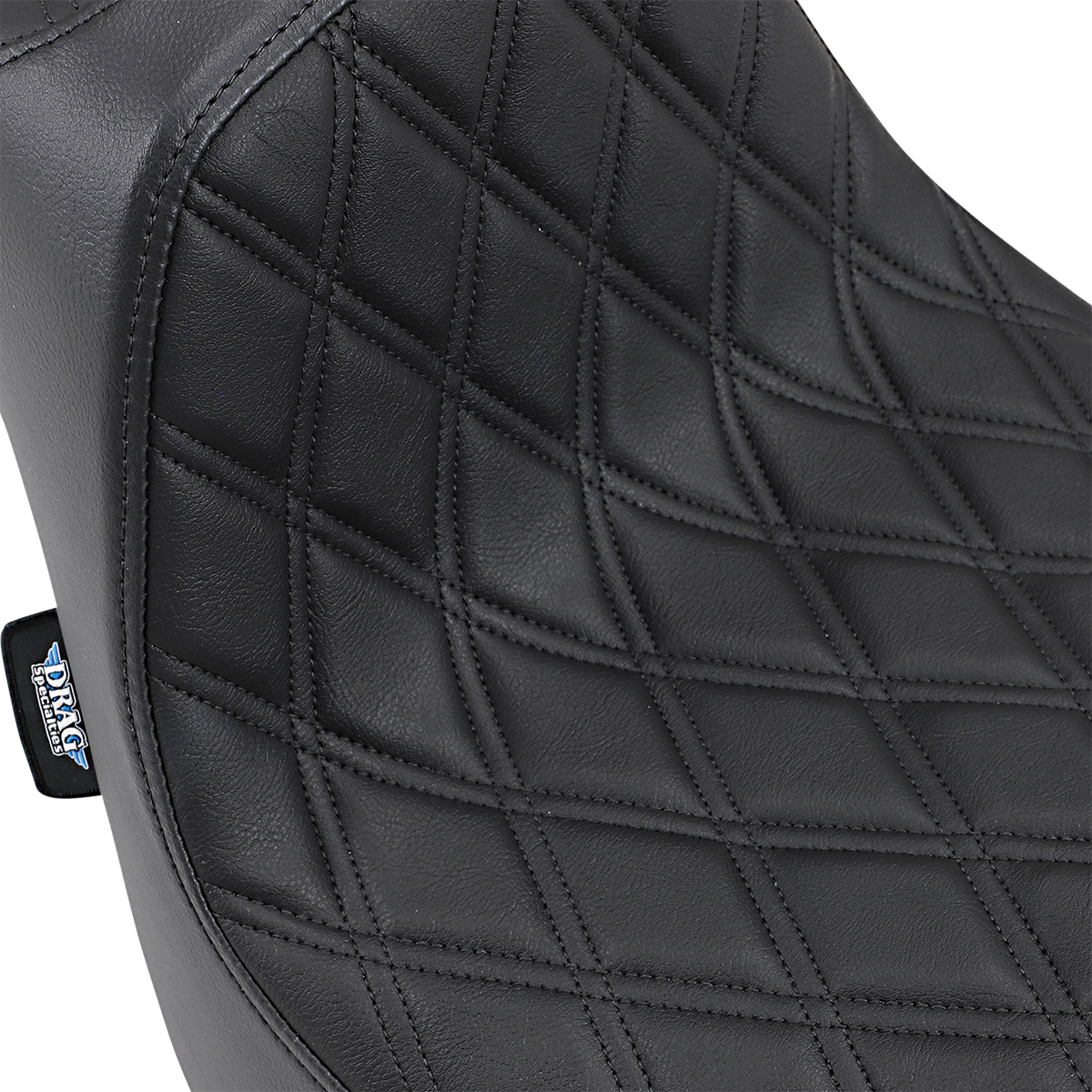 DRAG SPECIALTIES SEATS, Drag Specialties Seats Predator III Double Diamond Seat with Black Stitching for FXFB/S '18-'23 - Part #0802-1072