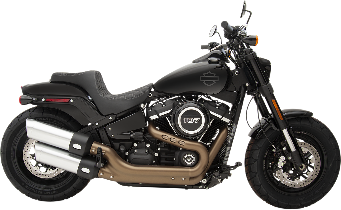 DRAG SPECIALTIES SEATS, DRAG SPECIALTIES SEATS Predator III Seat with Double Diamond Silver Stitching for FXFB/S '18-'23 - Part Number 0802-1073