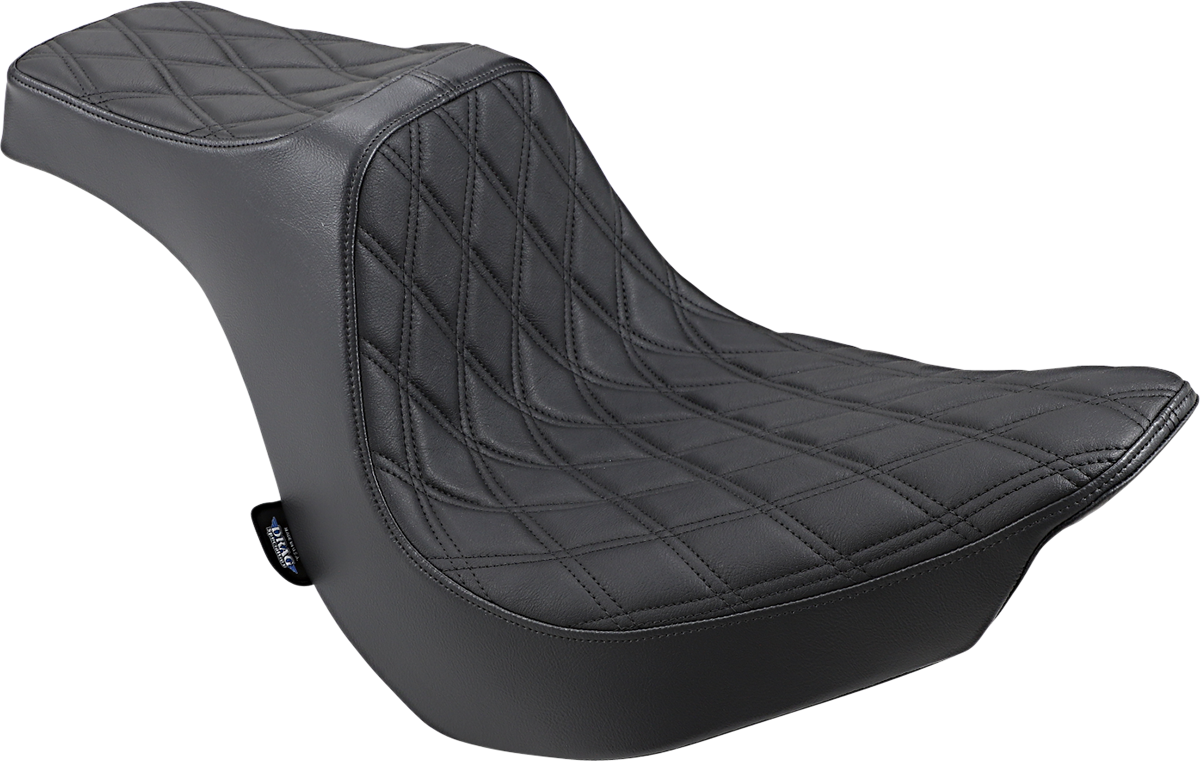 DRAG SPECIALTIES SEATS, Drag Specialties Seats Predator III Double Diamond Seat with Black Stitching for FLFB/S '18-'25 | Part Number 0802-1188