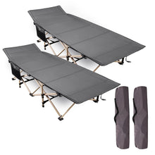 Load image into Gallery viewer, Folding Camping Cots for Adults Heavy Duty, Blue Grey