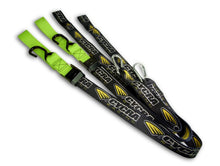 Load image into Gallery viewer, Cycra Tie Down Set in green and black featuring durable straps with hooks, perfect for securing loads.