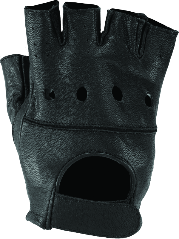 Kuryakyn Leather By River Road Diamond Shorty Gloves Black Womens -2XL