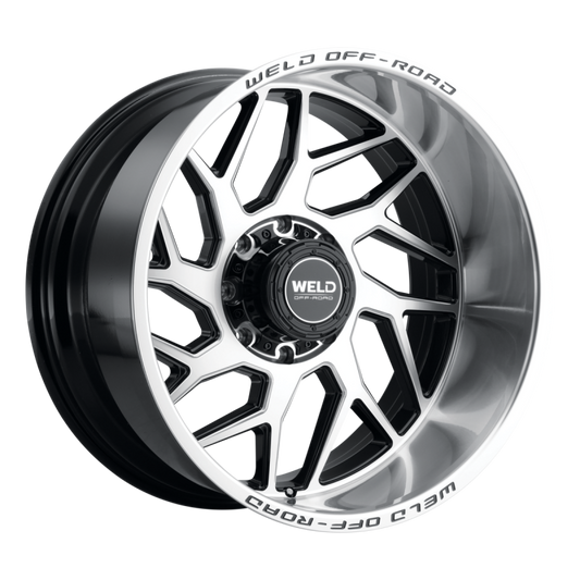 Weld Fulcrum 22x12 / 8x170 / 4.75 BS / 125.1 HB - Gloss Black Machined - Non-BL Wheel