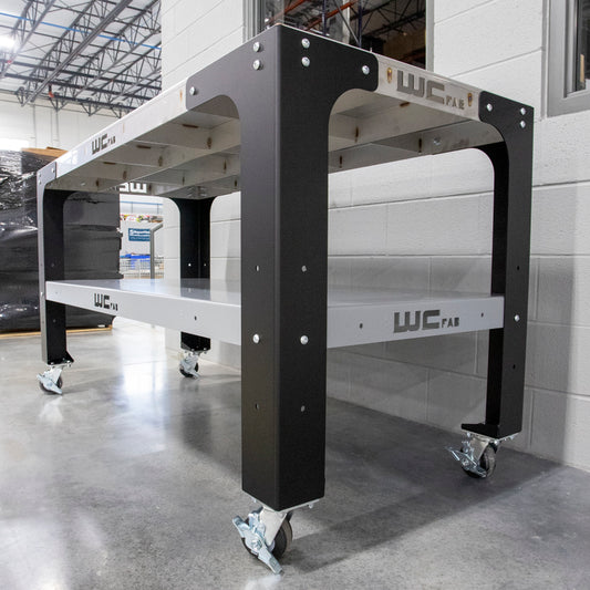 Wehrli Modular Steel Work Bench Top/Shelf Kit - 42in x 72in x .120in Thick (Stainless Steel & Grey)