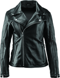 Kuryakyn Leather By River Road Ironclad Classic Leather Jacket Black Womens - 3XL
