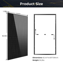 Load image into Gallery viewer, 370W/ 415W/ 500W Mono Black PERC Solar Panel UL 61730 CEC Listed