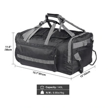 Load image into Gallery viewer, 140L Tactical Duffle Bag with Wheels and Backpack Straps
