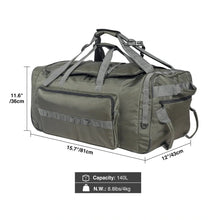 Load image into Gallery viewer, 140L Tactical Duffle Bag with Wheels and Backpack Straps