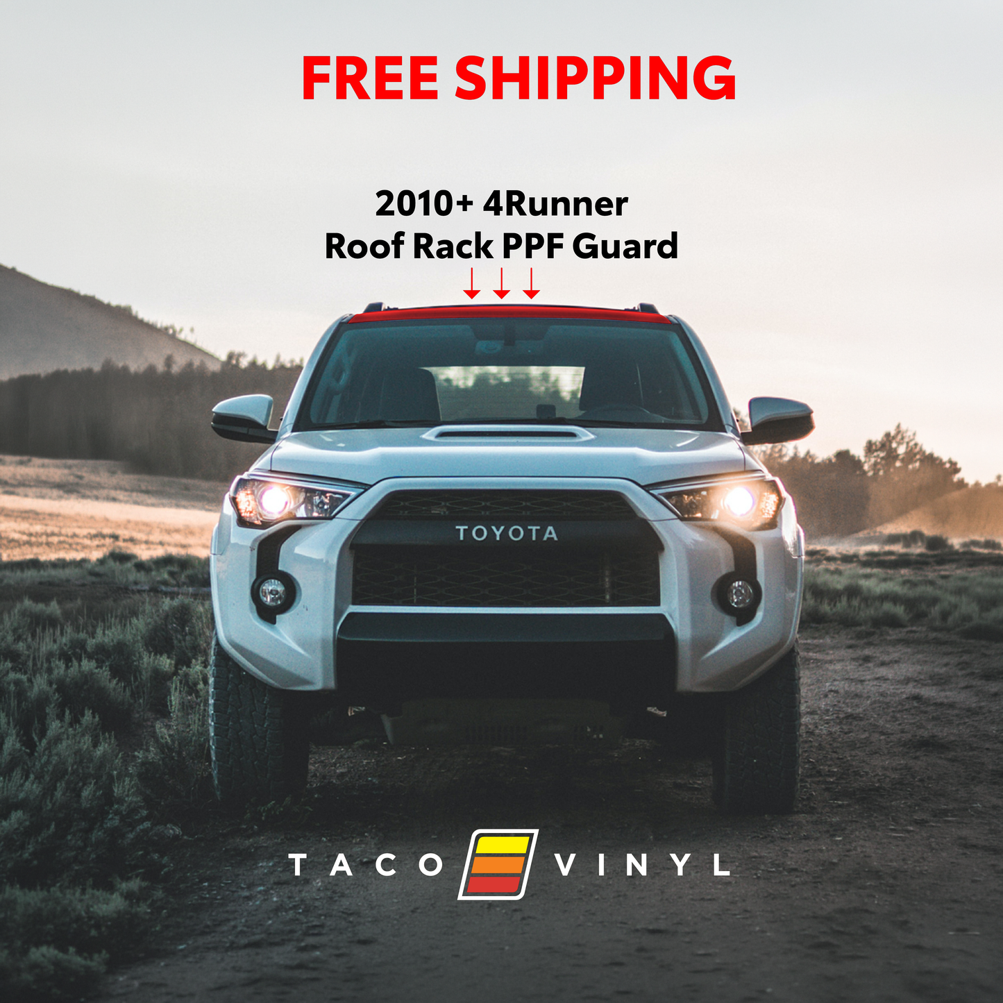 2010-2024 4Runner PPF Roof Rack Guard
