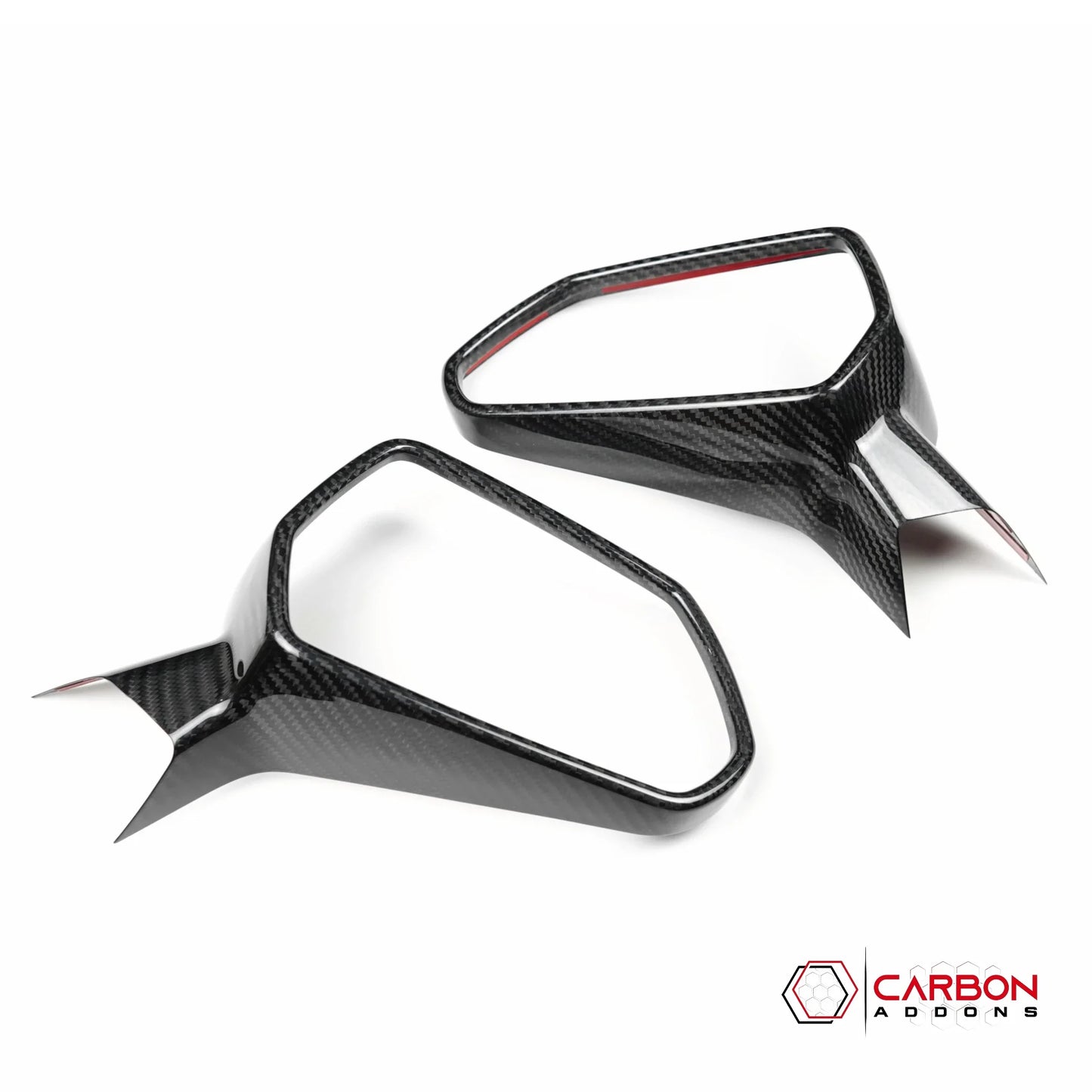 2016-2024 Chevrolet Camaro Real Carbon Fiber Front Mirror Cap Covers