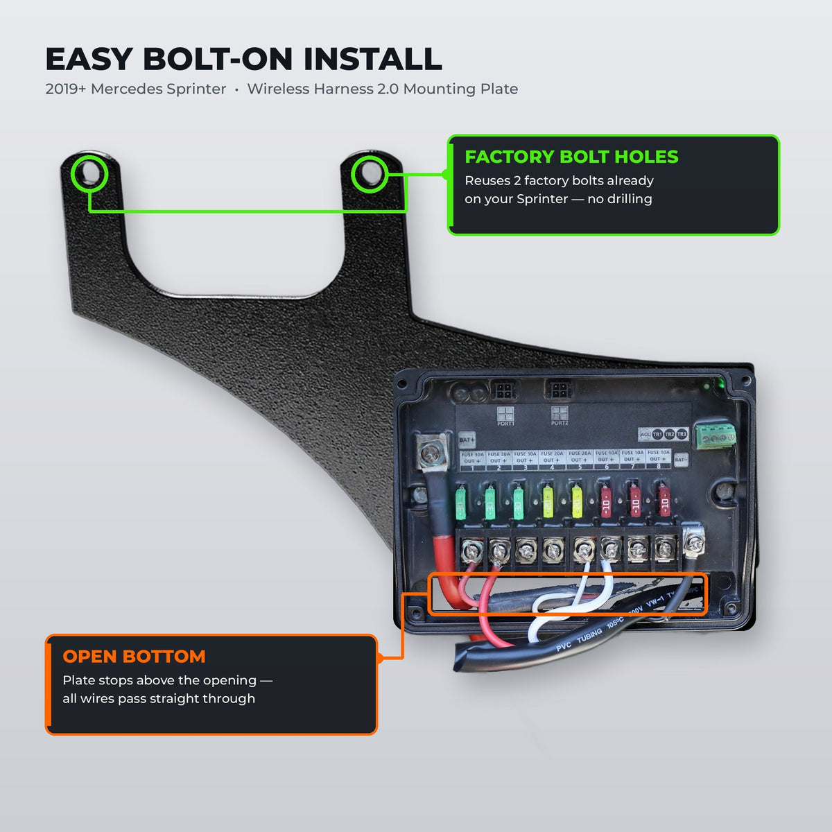 2019+ Mercedes Sprinter Wireless Harness 2.0 Mounting Plate
