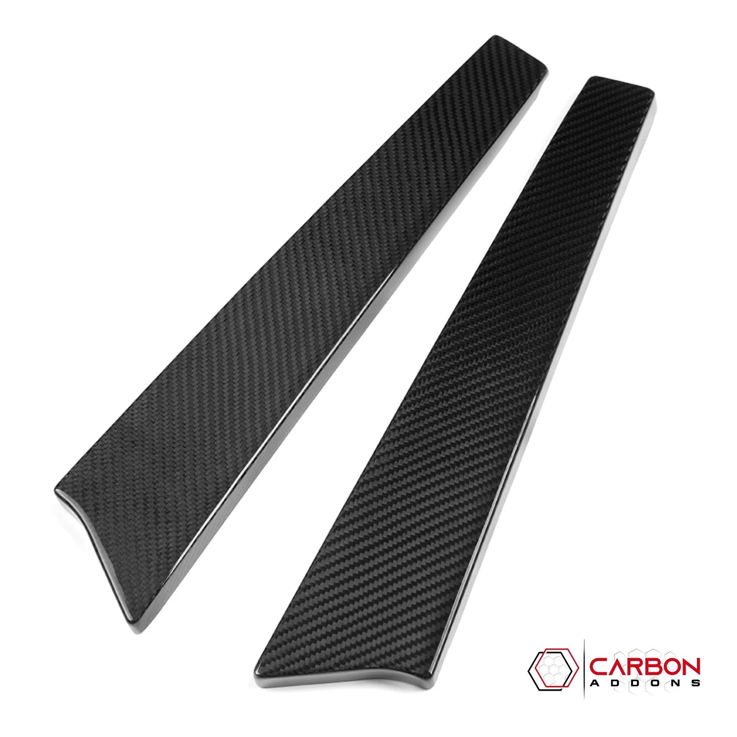 2021+ Ford Bronco 2-Door Real Dry Carbon Fiber B-Pillar Trim Covers (Glossy or Matte)