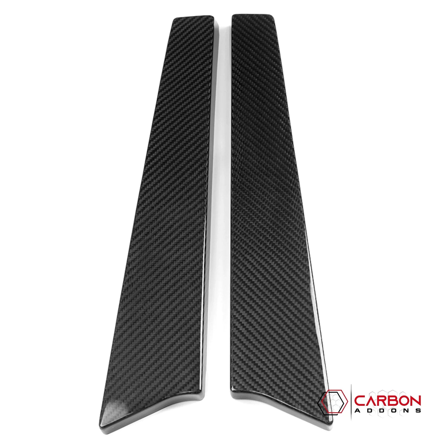 2021+ Ford Bronco 2-Door Real Dry Carbon Fiber B-Pillar Trim Covers (Glossy or Matte)