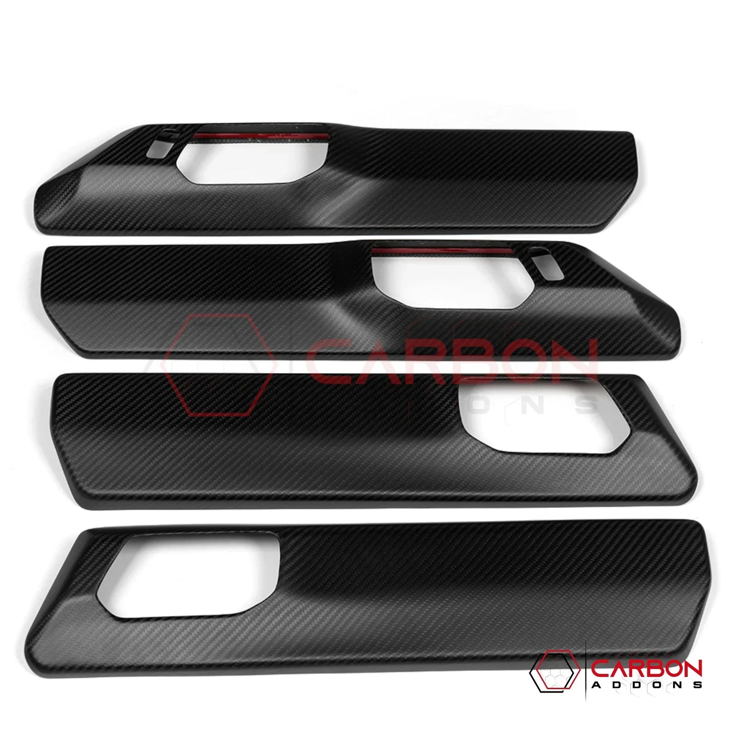 Real Carbon Fiber Door Handle Panel Trim Covers for 2021+ Ford Bronco | 2-Door & 4-Door